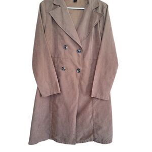 SHEIN Classic Brown Trench Coat